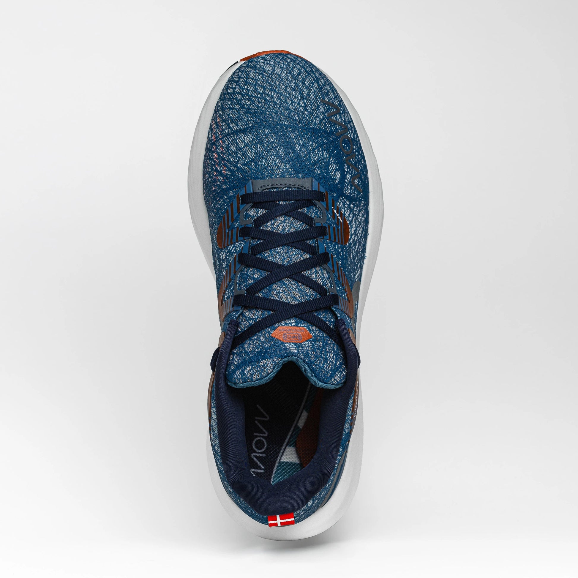 MOVV NOSTARA Herren Lake Schuh, Seitenansicht, Marineblau, schlankes Design