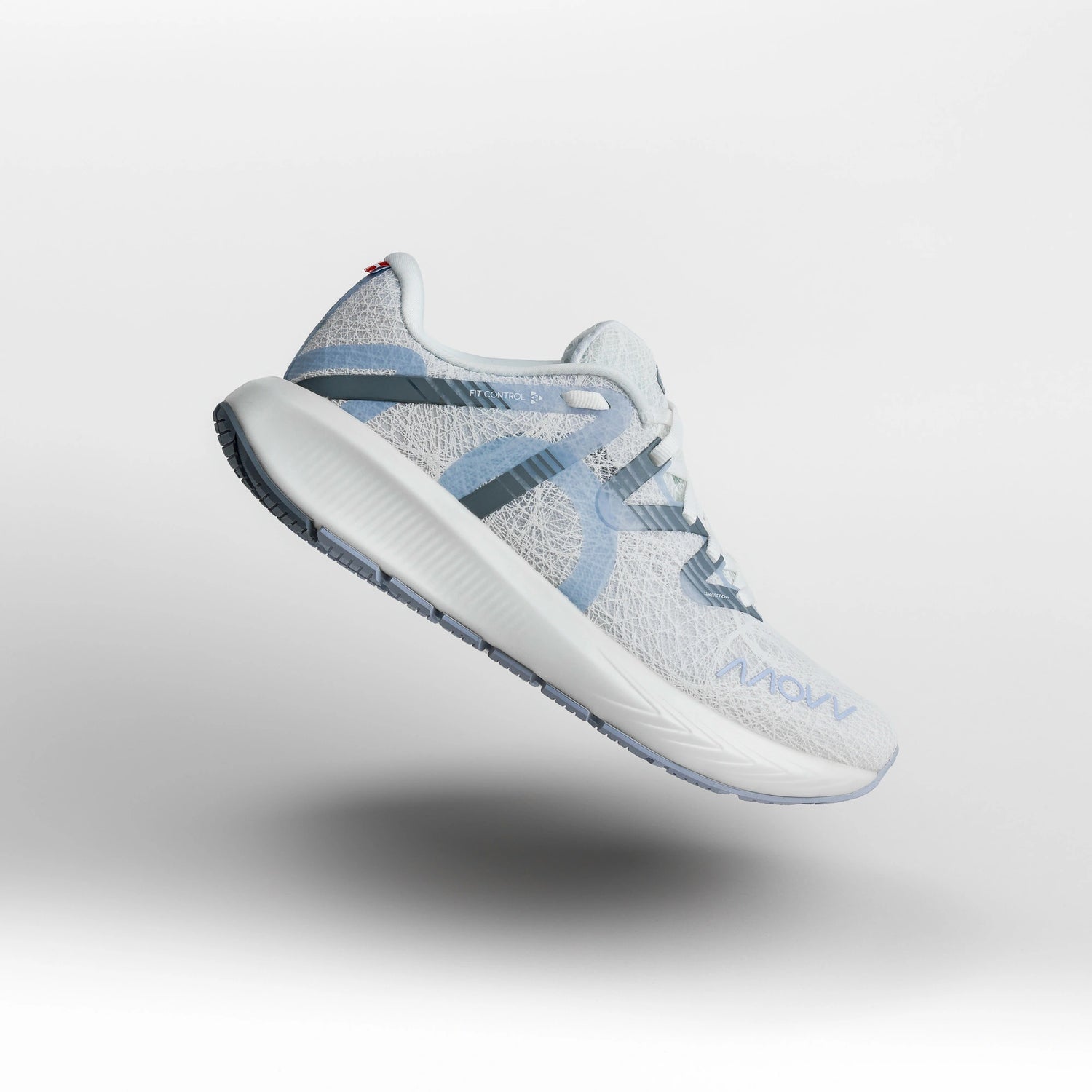 MOVV NOSTARA Damen Cloudy Schuh, Seitenansicht, elegantes weißes Design